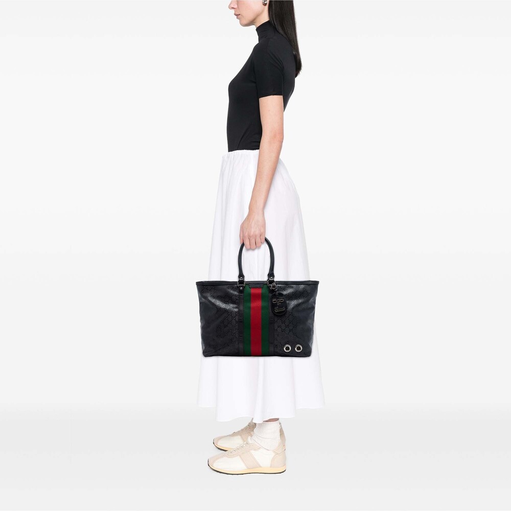 Pre-Loved Gucci Fiat 500 Large GG Imprime Web Tote - Picture 6 of 6